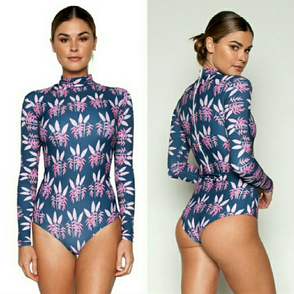 New acacia heliconia ehukai surf suit rashguard S - Picture 2 of 6